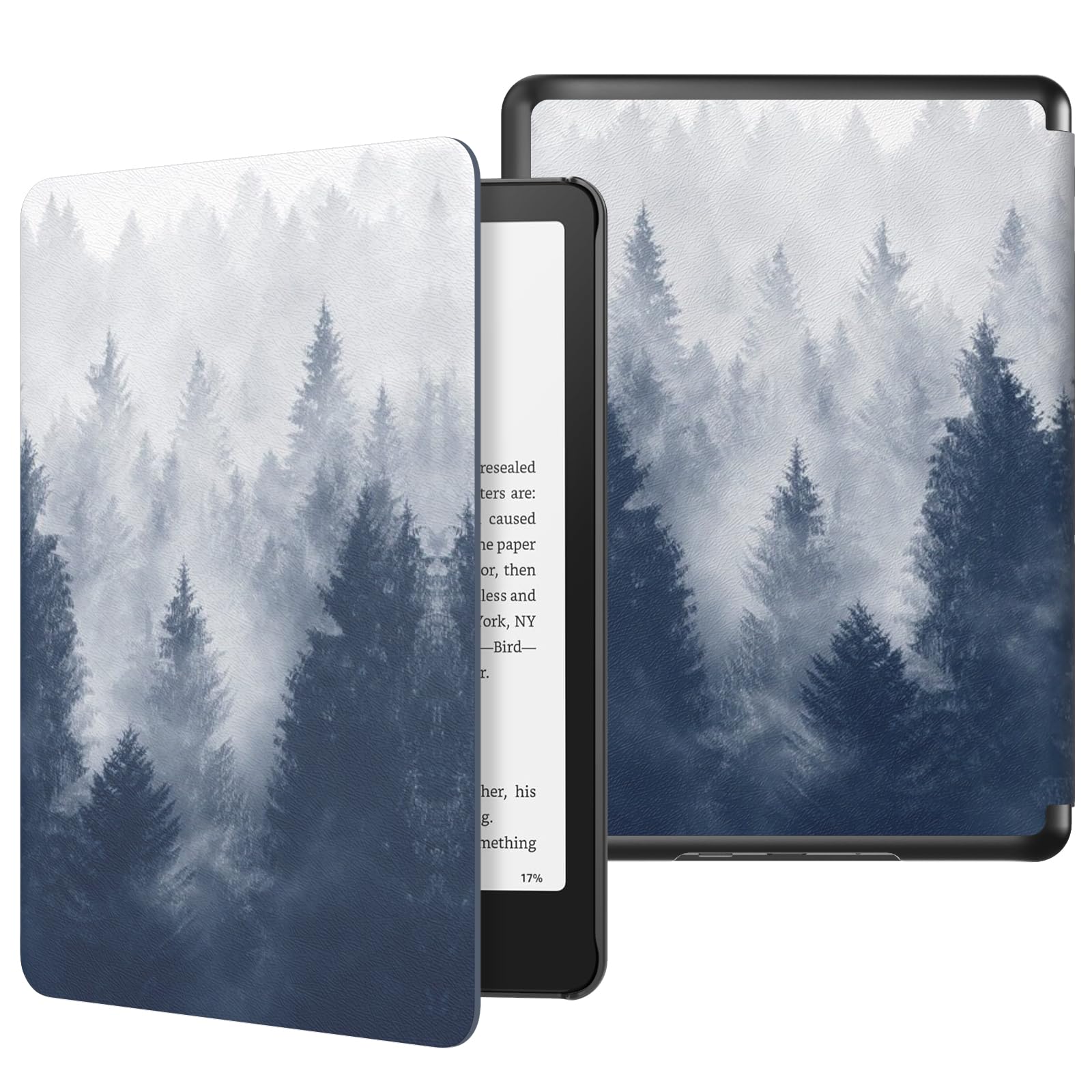 Moko Case for 7" Kindle Paperwhite 12th Gen 2024/Colorsoft,Gray Forest | Lightwe