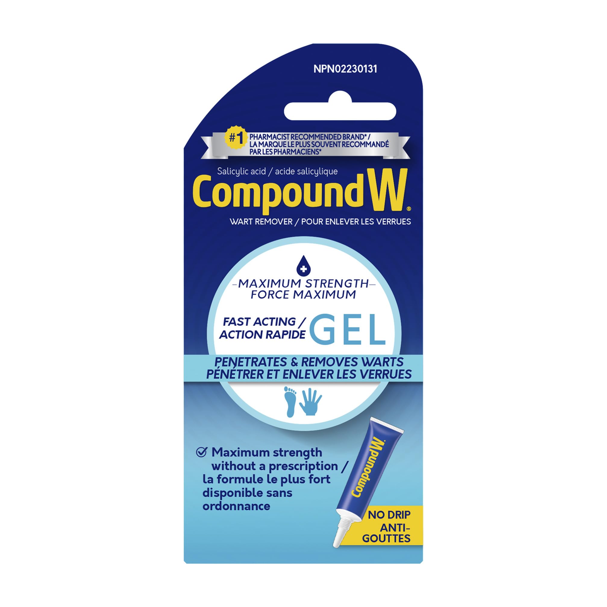 Compound W Wart Remover, Salicylic Acid, Maximum Strength, Fast Acting Gel - 7ml