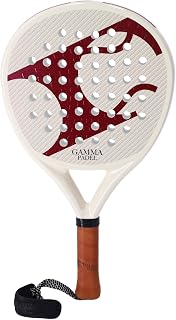 GAMMA Brooks Padelschläger - Runde Form für Anfänger bis Fortgeschrittene, weicher EVA-Kern mit Fiberglas-Oberfläche, Head Heavy Balance für Power & Kontrolle, inklusive Schlägertasche