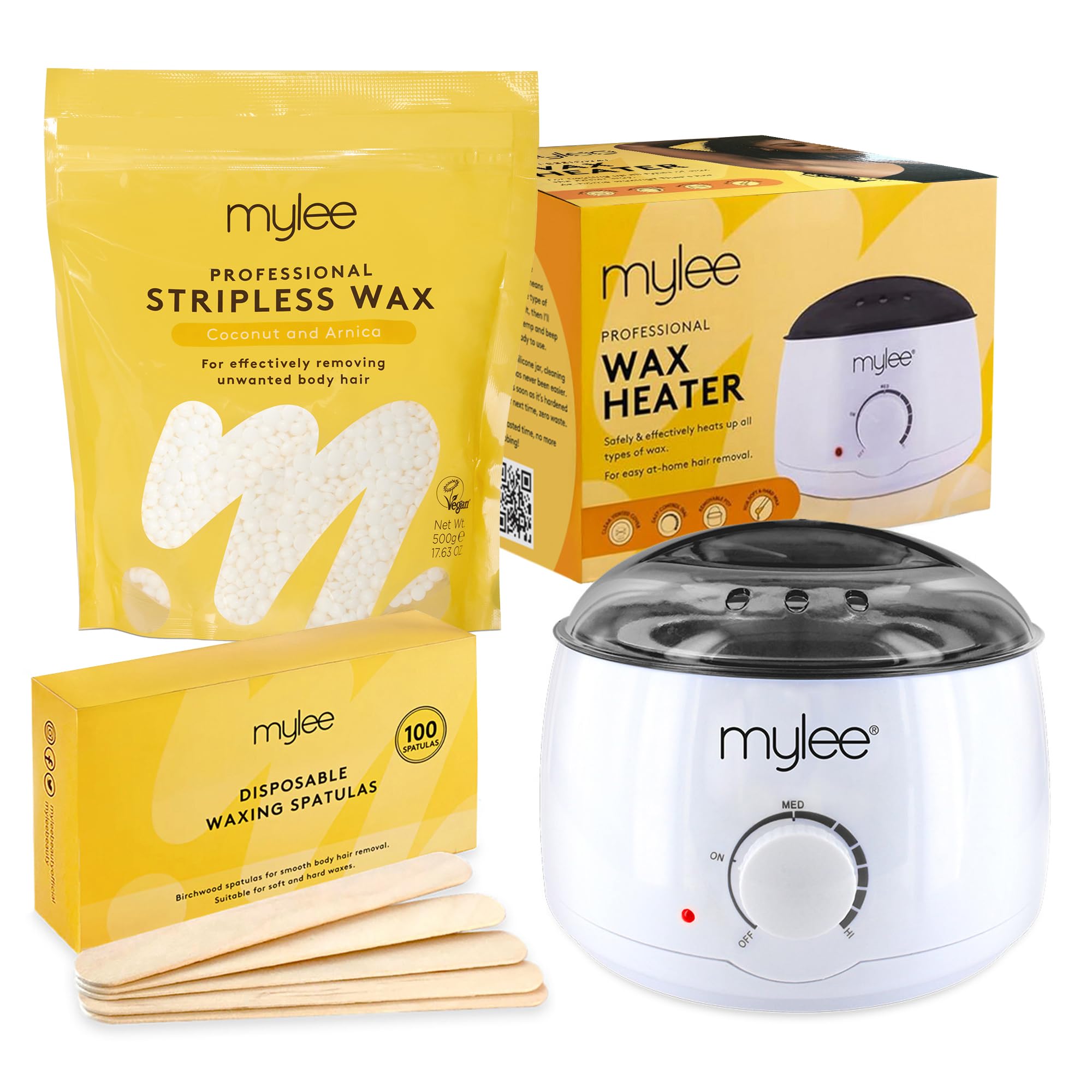 Mylee Professional Waxing Kit 500g Premium Italian Stripless Hard Wax Beads