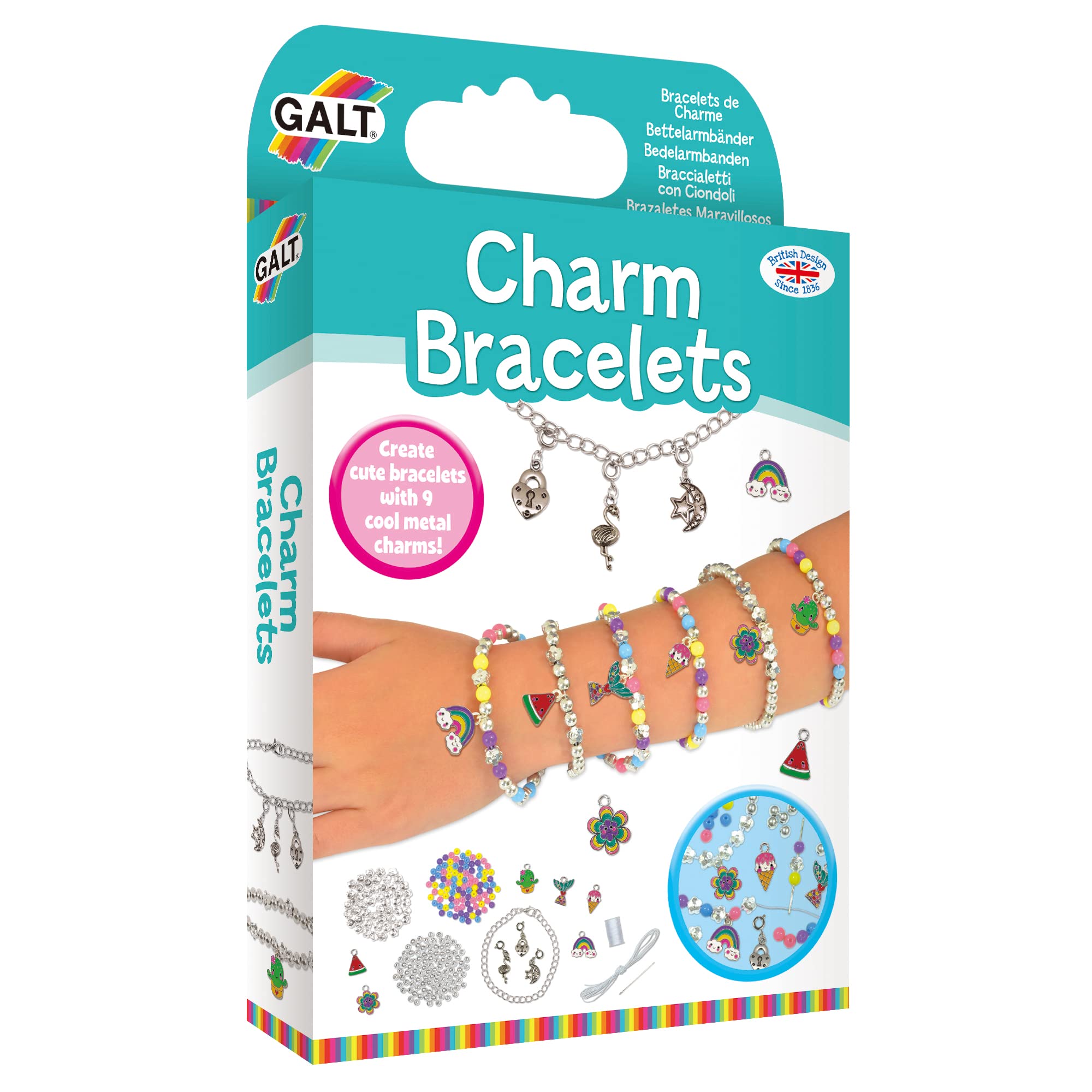 Galt Charm Bracelets, Kids Craft Kit, Bracelet & Jewellery Making - Age 8 + | Wi