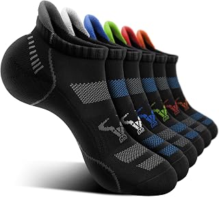 BULLIANT Men's Short Socks, 6 Pairs, Short Sports Breathable Ankle Socks, Moisture Absorption