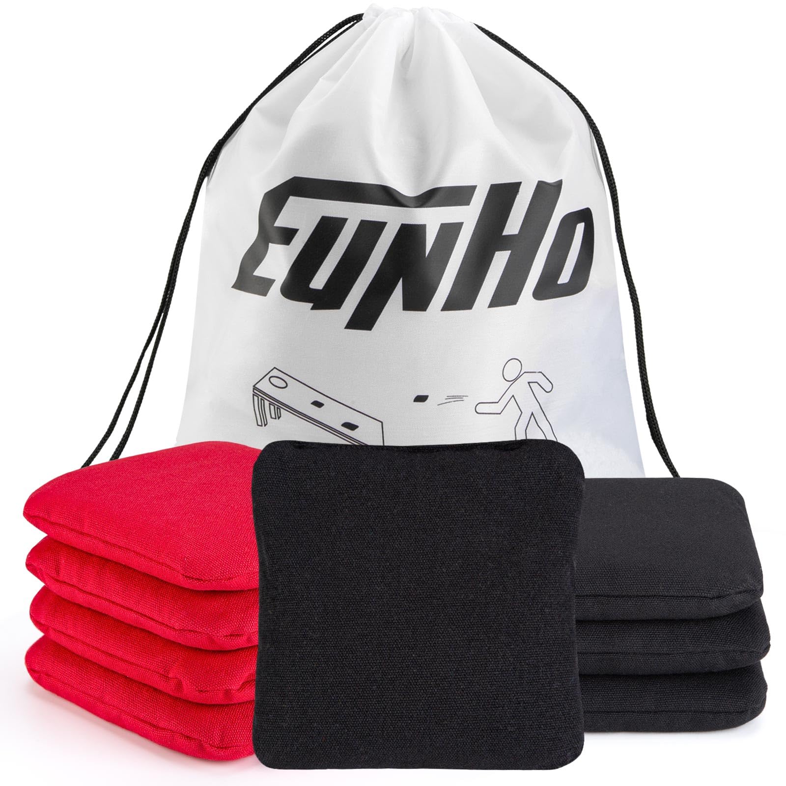 EunHo Cornhole Bean Bags Set of 8 Weather Resistant & Regulation Professional Si