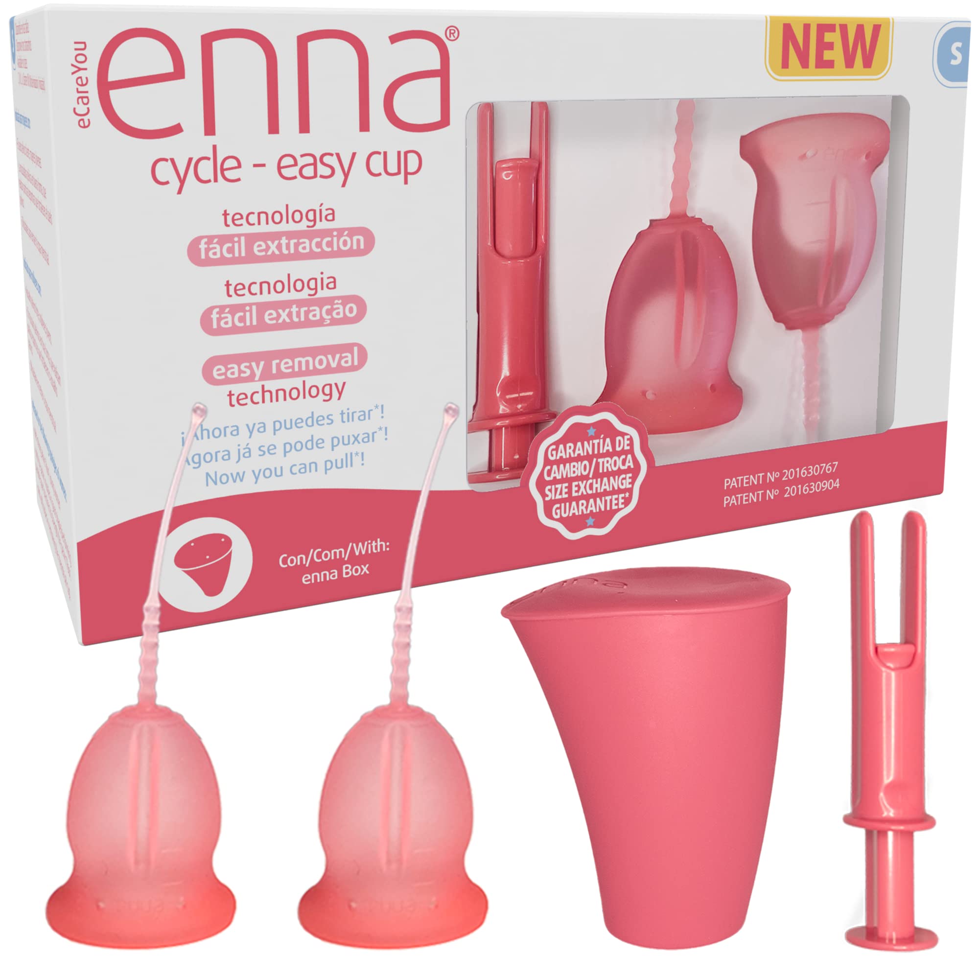 enna Cycle Easy Size S - 2 Mounting Cups + Applicator + Steriliser and Transport