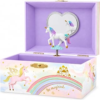 Giggle & Honey® Musical Unicorn Jewelry Box for Girls | Music Boxes for Little Girls, Toddler Jewelry Box for 4 Year Old Kids, Toys for Toddlers, Birthday Gifts for Kids 5-9 Years