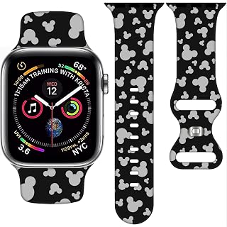 Apple Watch Strap 38mm/40mm/41mm/42mm/44mm/45mm, Silicone Strap for Apple Watch SE Series 8 7 6 5 4 3 Women Kids Men