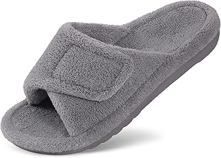 Litfun Orthopedic Slippers for Women with Arch Support Adjustable Open Toe Home Shoes for Plantar Fasciitis
