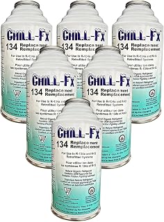 Chill-Fx 134 AC Refrigerant Replacement R134a & R12 Systems - 6 Oz/6 Pack | Environment-Friendly Formula, Provides Cooling Performance, Works With Many Air-Conditioning Lubricants, Seals & Compressors