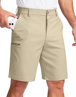 Pudolla Men's Casual Shorts 7/5/9 Inch Golf Shorts with 4 Pockets