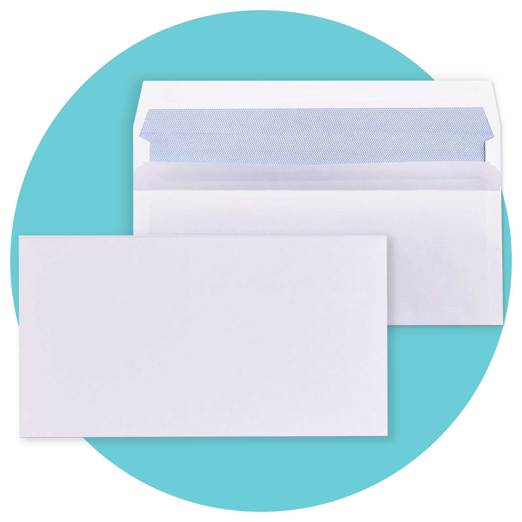 Triplast 100 x DL White Self Seal Security Envelopes (Size: 110x220mm) | Fully O