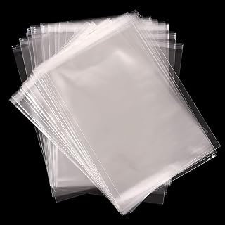 A4 Clear Self-adhesive Bags 100 Pack, 22x30CM Self Sealing Cellophane Display Bag/Sealable Bags, Food Safe, A4 Cello Bags OPP for Cookies,Cards,Envelopes,Pictures