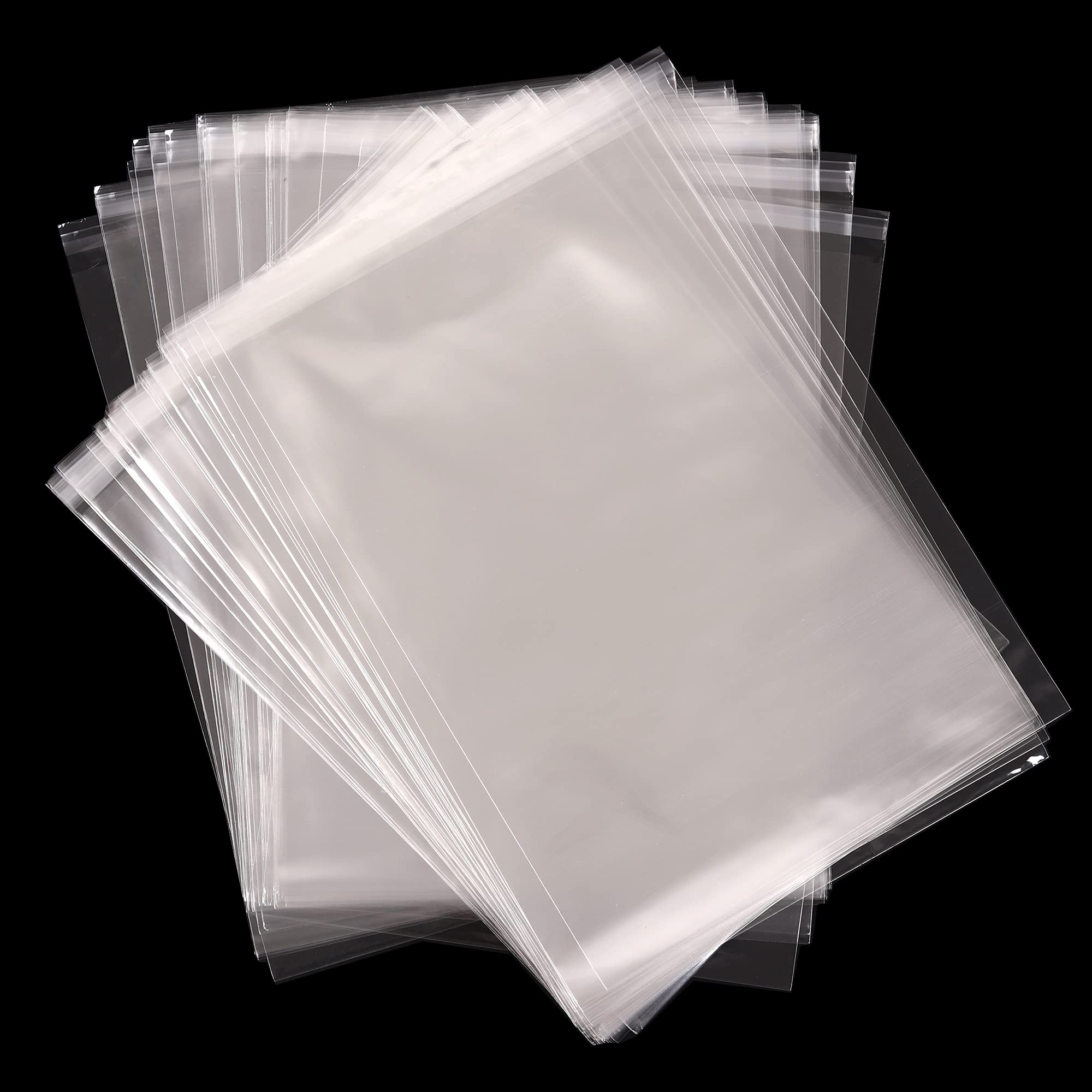 A4 Clear Self-adhesive Bags 100 Pack, 22x30CM Self Sealing Cellophane Display Ba