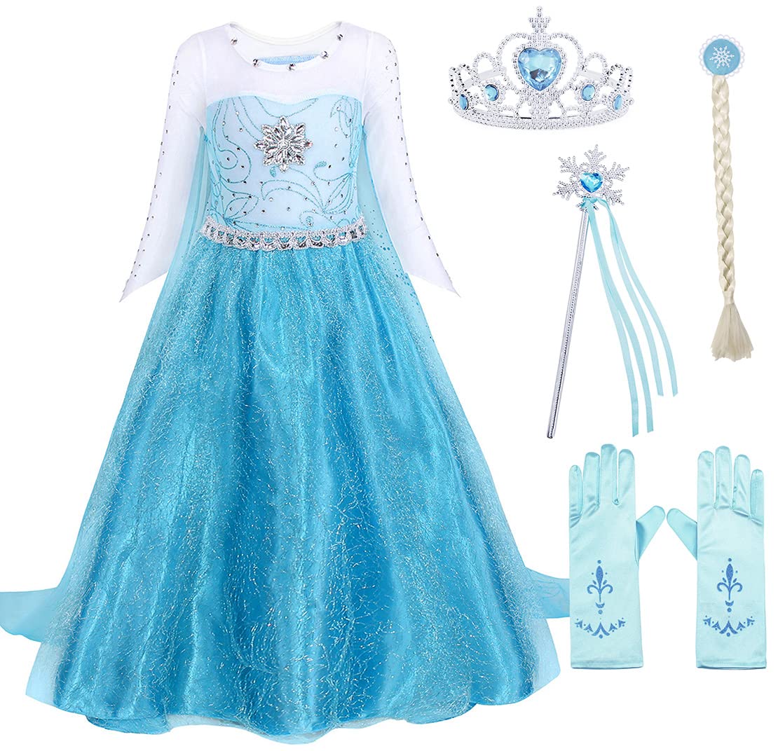 Princess Costumes for Girls Party Dress up Costume Kids Fancy Dress 1-10Y | Worl