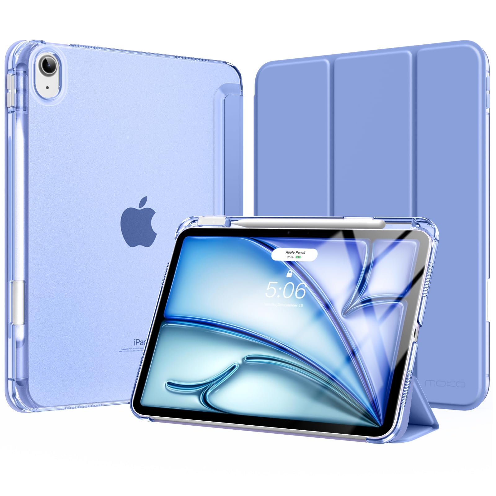 MoKo for iPad Air 11 inch Case (M4/M3/M2) 2026/2025/2024 with Pencil Holder