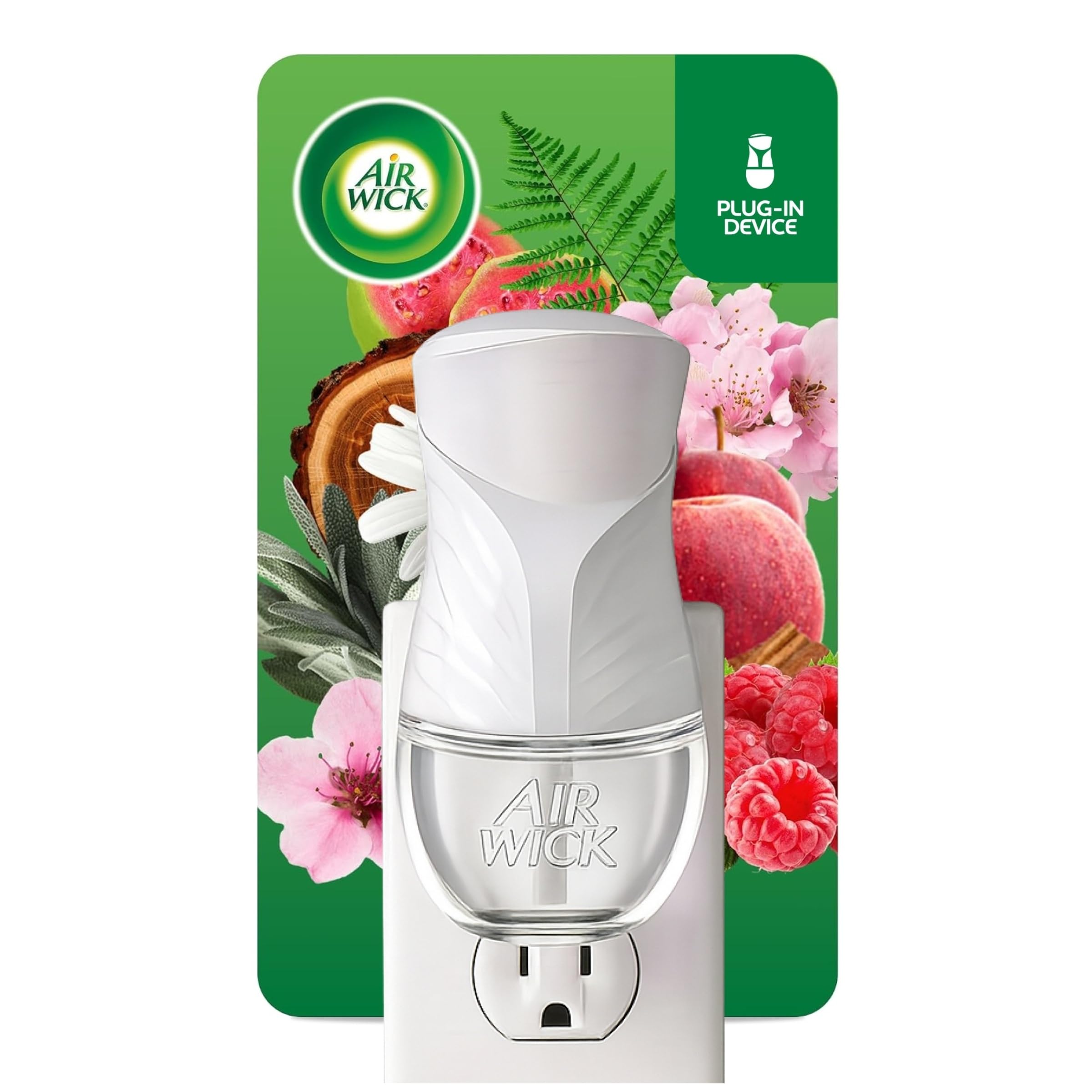 Air Wick Plug In Scented Oil Warmer, White Gadget,1 count | Includes one white A