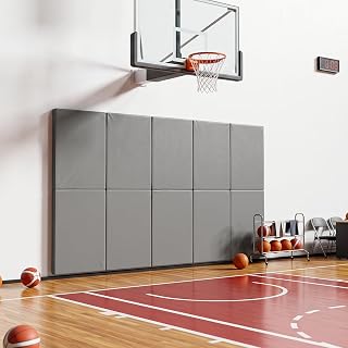 FWTRMRC 1PC Gym Wall Padding, 72" L x 24" W Basketball Court Wall Protector | 2" Thick Anti Collision Exercise Mats Protective Pads Wall Cushion Padding for Basketball Hoop, Taekwondo, Garage