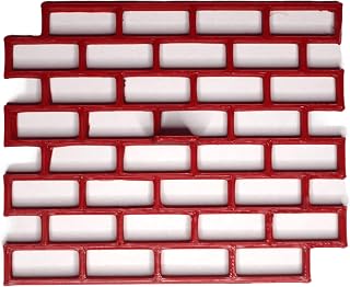 Brick Pattern Cookie Cutter Stamp - Architectural Design Fondant Cutter for Creative Baking, 6cm x 6cm, High Detail, Precise Cut, Food Safe Material