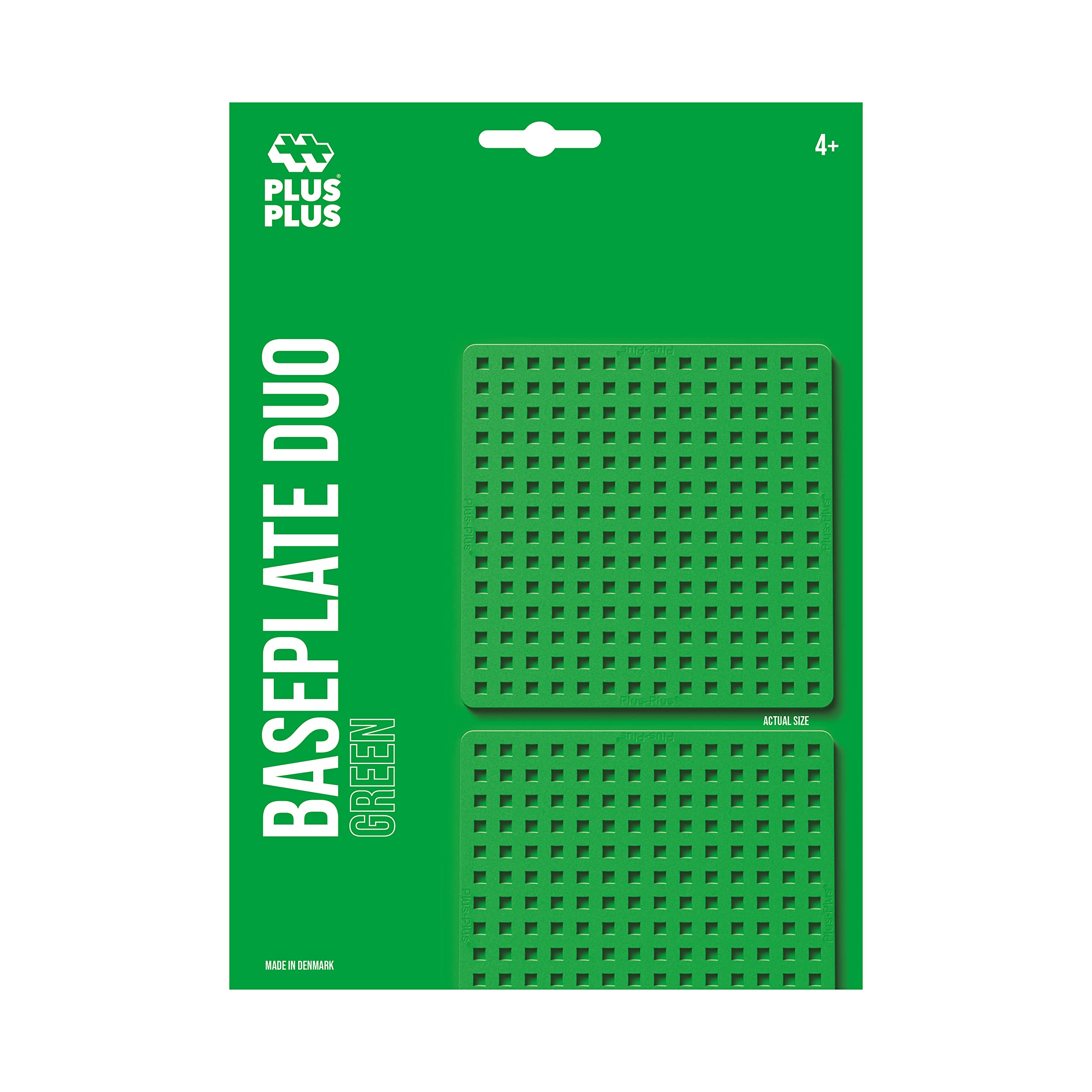 PLUS PLUS - 2 Pcs Baseplates for 12 x 20 mm PLUS PLUS Building Blocks Green | 2D