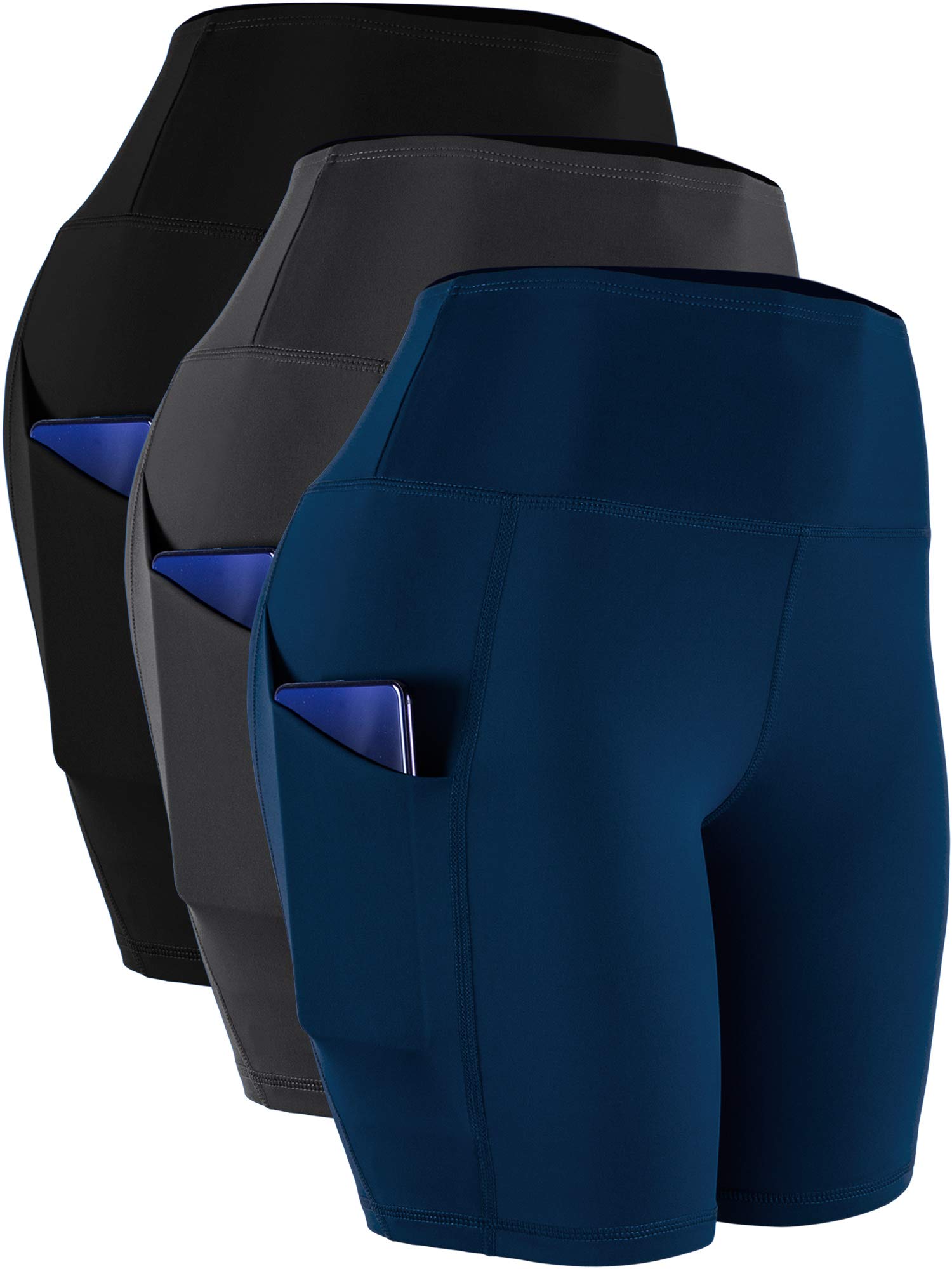 Cadmus Womens High Waist Tummy Control Leggings with Two Pockets