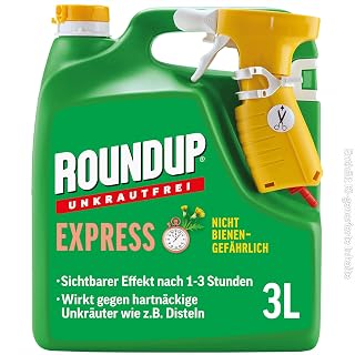 Roundup AC – 3 Litres | Ready-to-use contact herbicide. Visible effect after 1 to 3 hours. Effective even at low temperatures