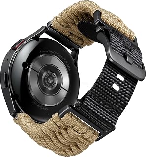 BINLUN Braided Paracord Nylon Watch Strap 18 mm 20 mm 22 mm Fabric Sport Replacement Bands for Smartwatches Compatible with Samsung Galaxy/Ideal for Garmin/Suitable for Huawei
