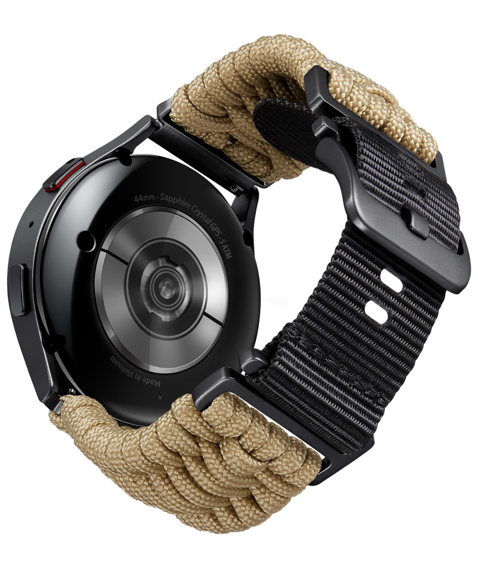 BINLUN Braided Paracord Nylon Watch Strap 18 mm 20 mm 22 mm Fabric Sport Replace