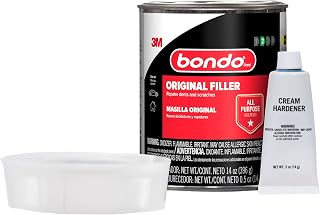 Bondo Body Filler, Original Formula for Fast, Easy Repair &amp; Restoration of your Vehicle, 00261, Filler 14 oz and 0.5 oz Hardener, 1 Can