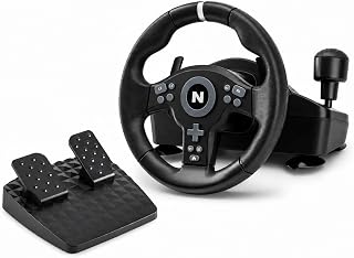 Nitho Drive Pro V200 Racing Wheel & Pedals for Xbox, PC, PS4, Switch 1&2 | 270° Steering, Vibration Feedback, Plug & Play Sim Racing Wheel for PC, Xbox One, Xbox Series X|S, PS4, Switch & Switch 2