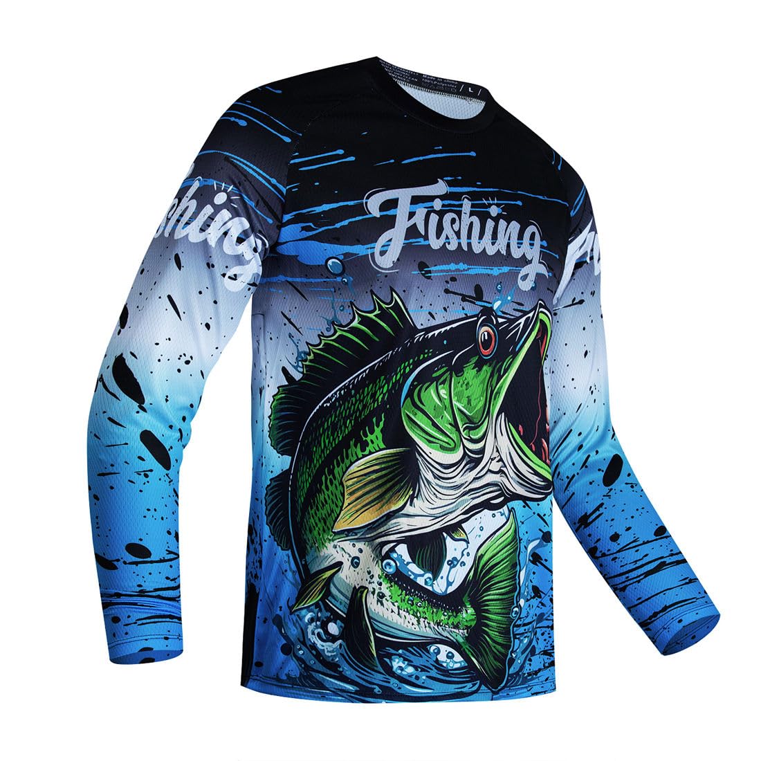 YOUALSO Mens Fishing Shirt Long Sleeve, Fishing Jerseys Fish Tshirts - Breathabl