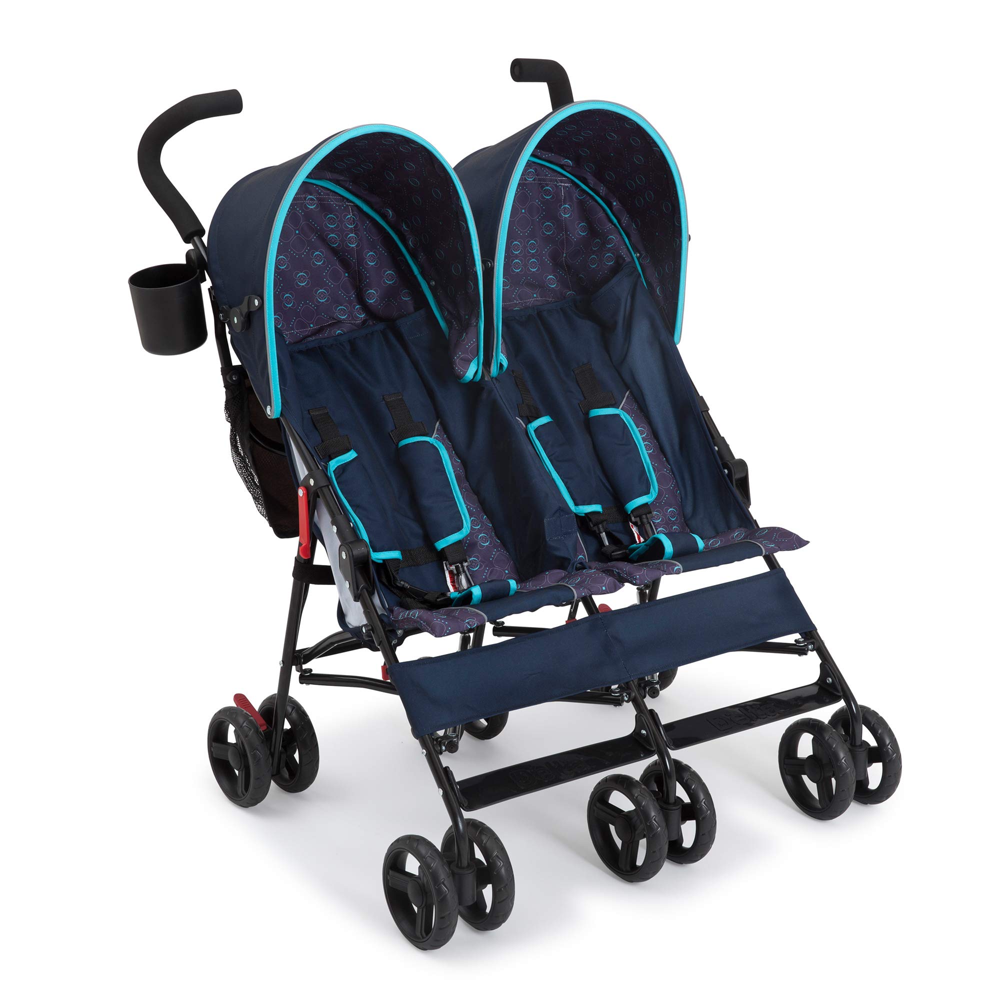 Delta Children LX Side by Side Stroller - with Recline, Storage &amp; Compact Fo