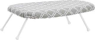 Amazon Basics Foldable Compact Tabletop Ironing Board with Folding Legs, Heat Resistant Portable, Lightweight, Non-Slip, Easy Storage, Trellis Removable Cover, 23.6"L x 7.1"W x 14.3"H, Chevron