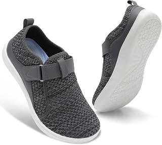 JIASUQI Wide Womens Walking Shoes Adjustable Barefoot Shoes Breathable Diabetic Shoes Zero Drop Neuropathy Edema Nursing Shoe Wide Width Sneakers