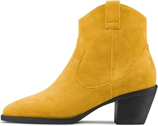 Saekcted Women's Medium Heel Heel 6.5 cm Heels Pointed Toe Ankle Boots Riding Slip-on Boots Zipper Party Office Sexy