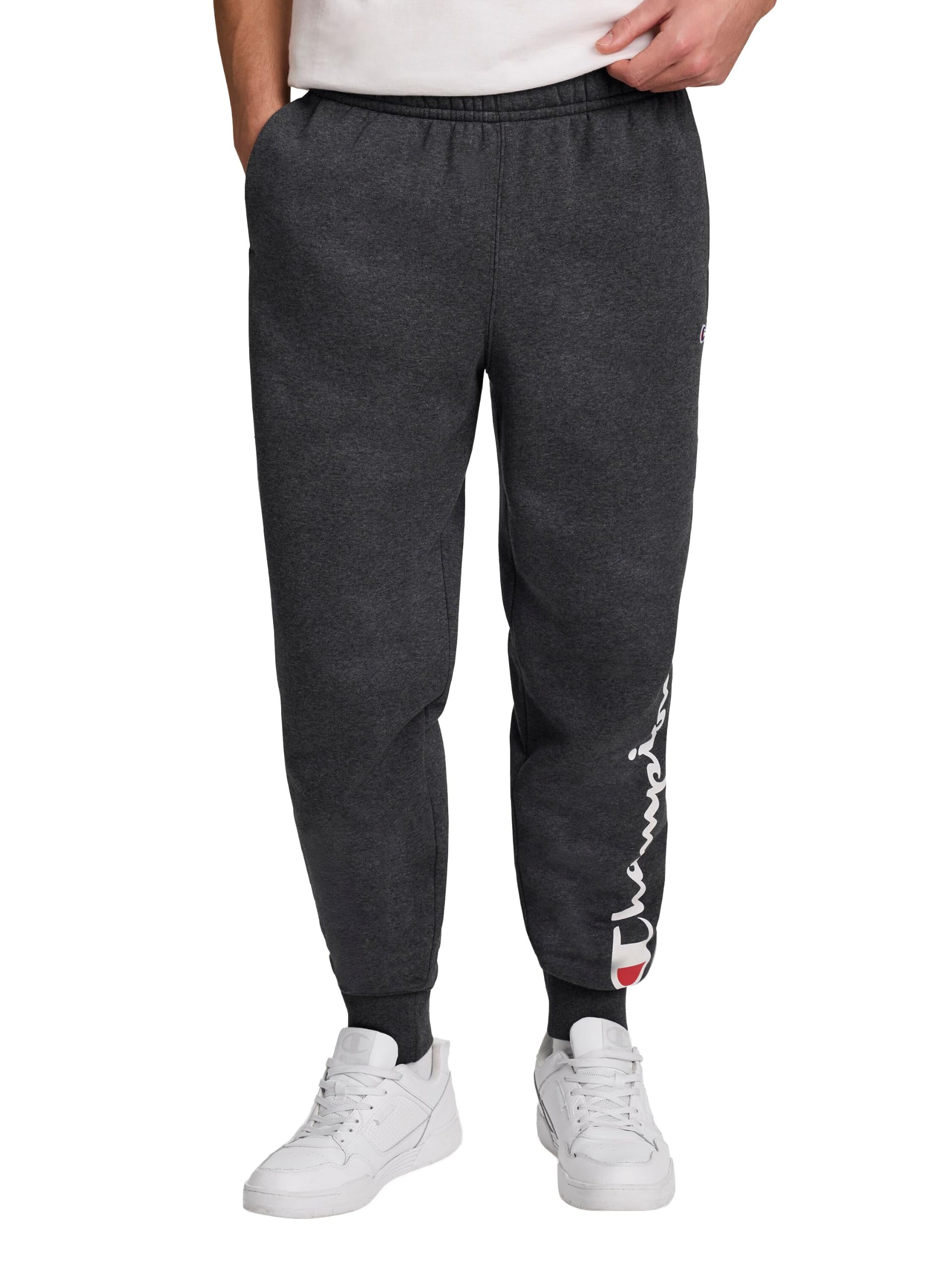 Champion Men's Graphic Fleece Joggers Sweatpants, Standard Fit, Midweight Fleece