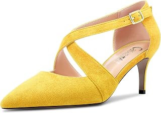 Castamere Women's Half Needle Pointed Heel Pumps Cross Strap Sexy Classic 6.5 cm Heels