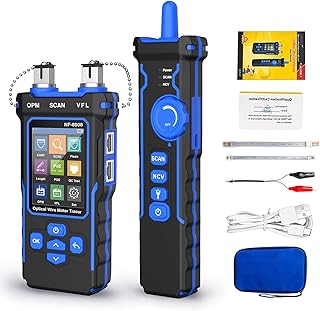 NOYAFA NF-8508 Network Cable Tester with Optical Power Meter | CAT5 CAT6 Cable Toner Ethernet Cable Tester, RJ45 Network Tester, VFL PoE QC Test Wire Tracer Port Flashing 200M Length Test