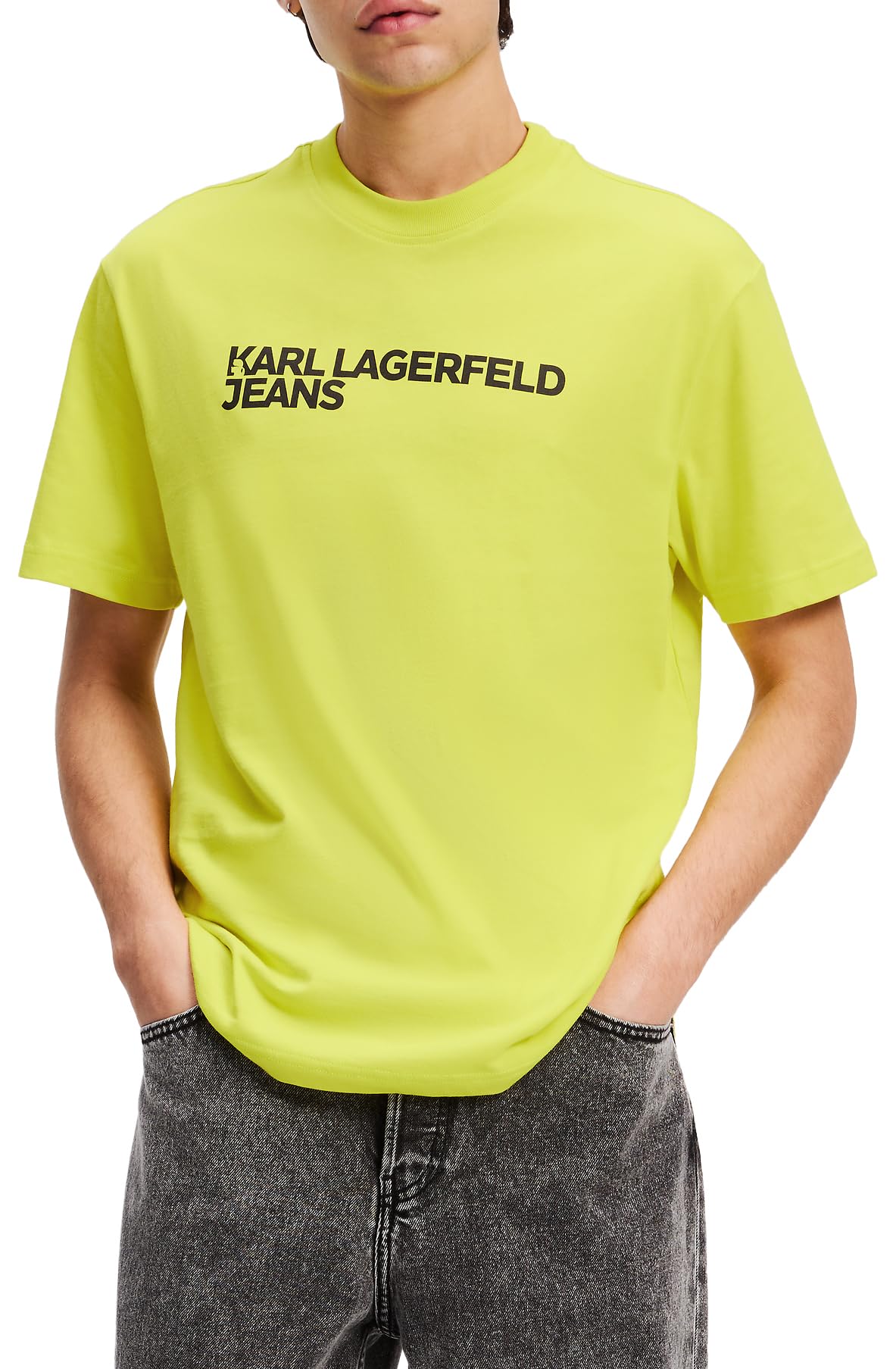 Karl Lagerfeld Jeans, Men's Essential Logo Regular Short Sleeve Regular Fit T-Sh