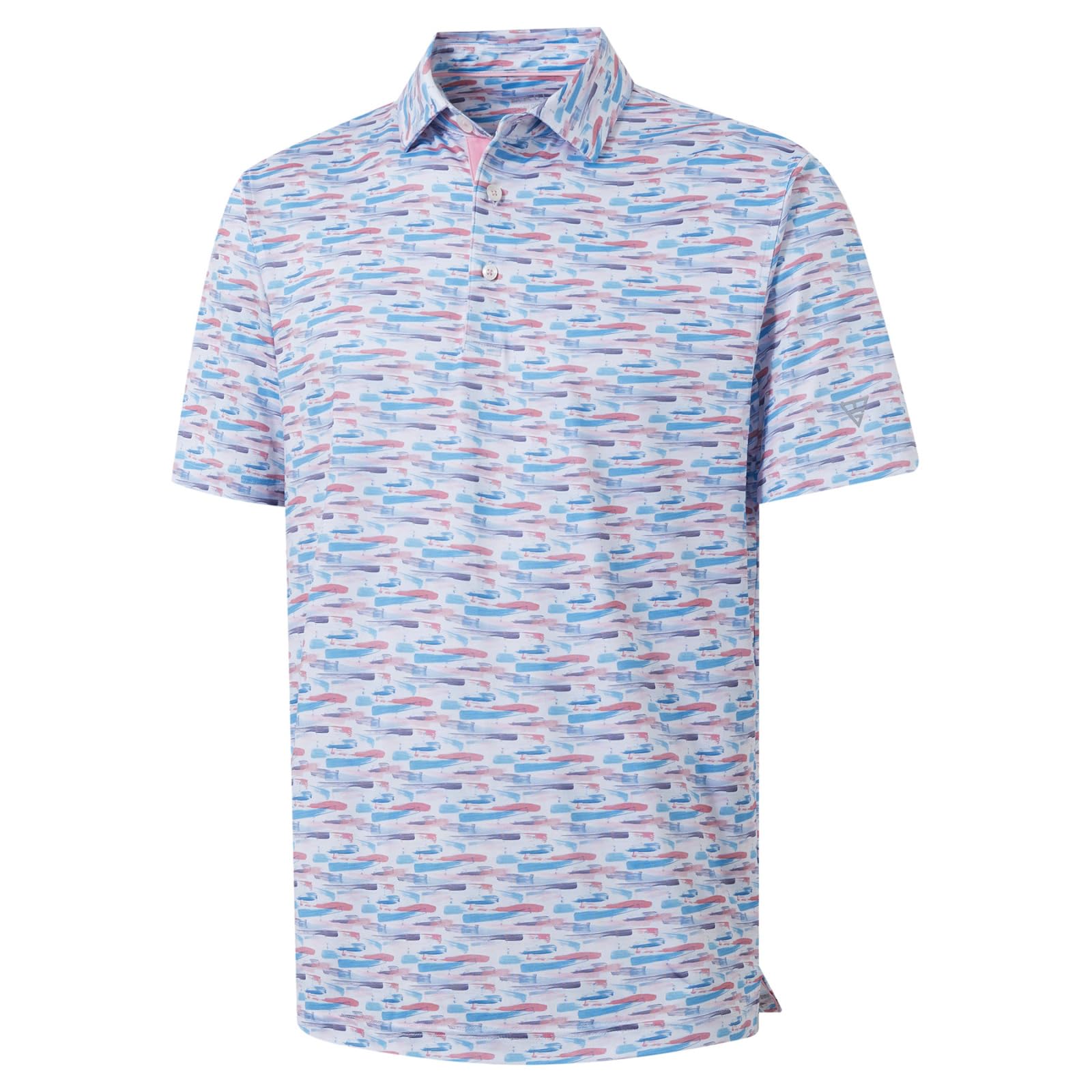 M MAELREG Mens Golf Shirt Print Performance Moisture Wicking Dry Fit Short Sleev