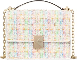 kate spade new york Deco Leather Flap Chain Crossbody, Women's Shoulder Bag