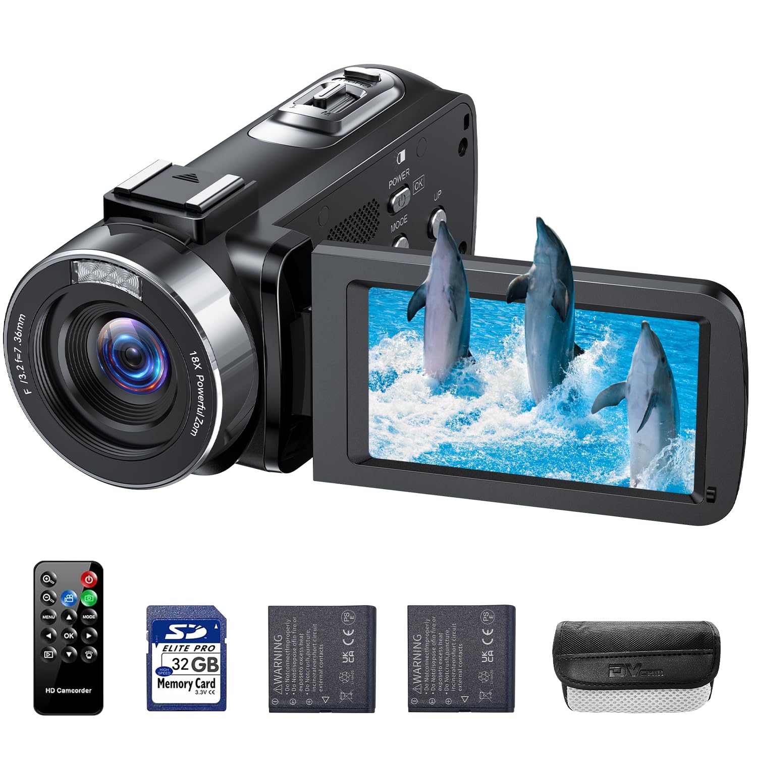 4K Video Camera Camcorder 42MP Vlogging Camera for YouTube with 3” 270° Rotation