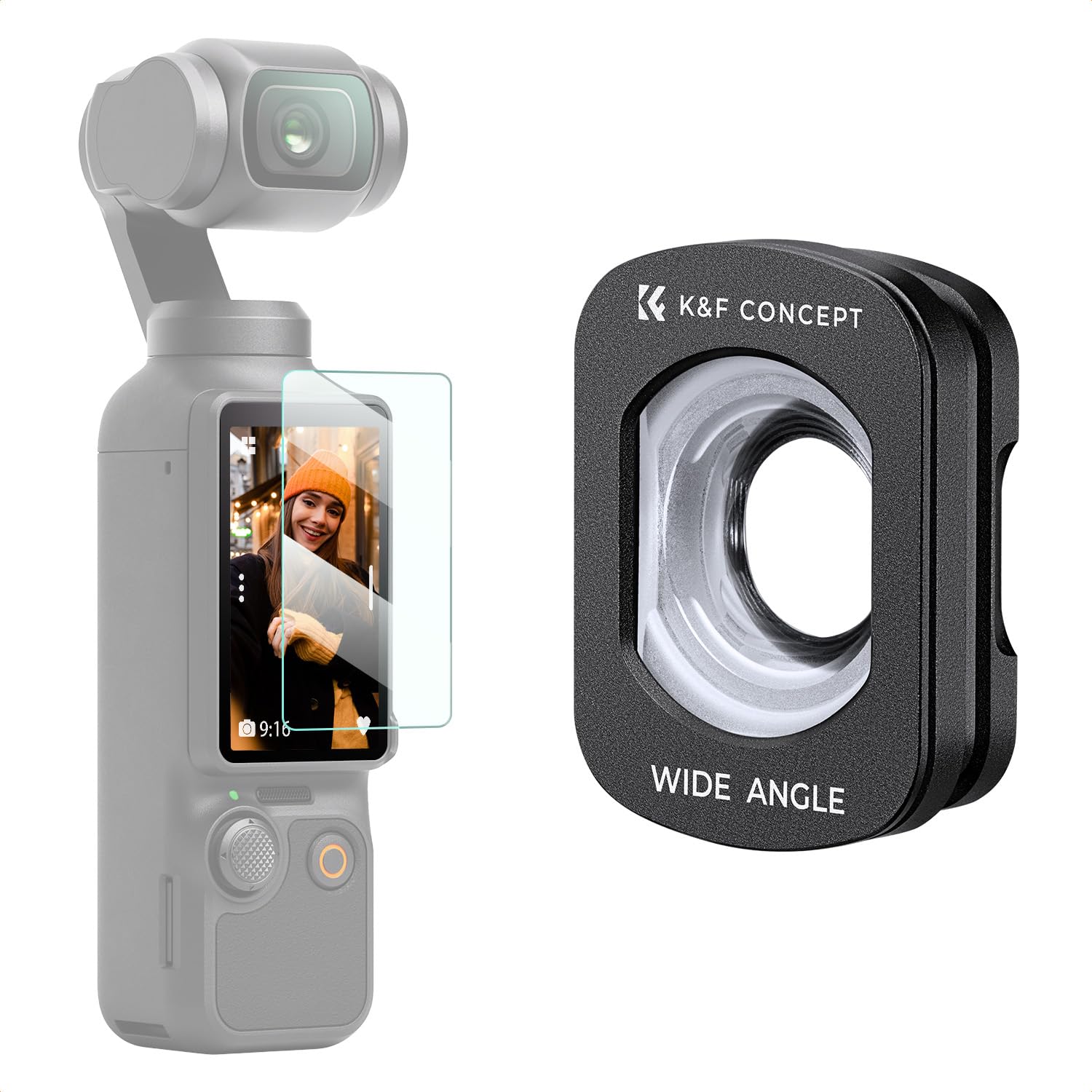 K&F CONCEPT Magnetic Wide-Angle Lens | Compatible with DJI Osmo Pocket 4 & Pocke