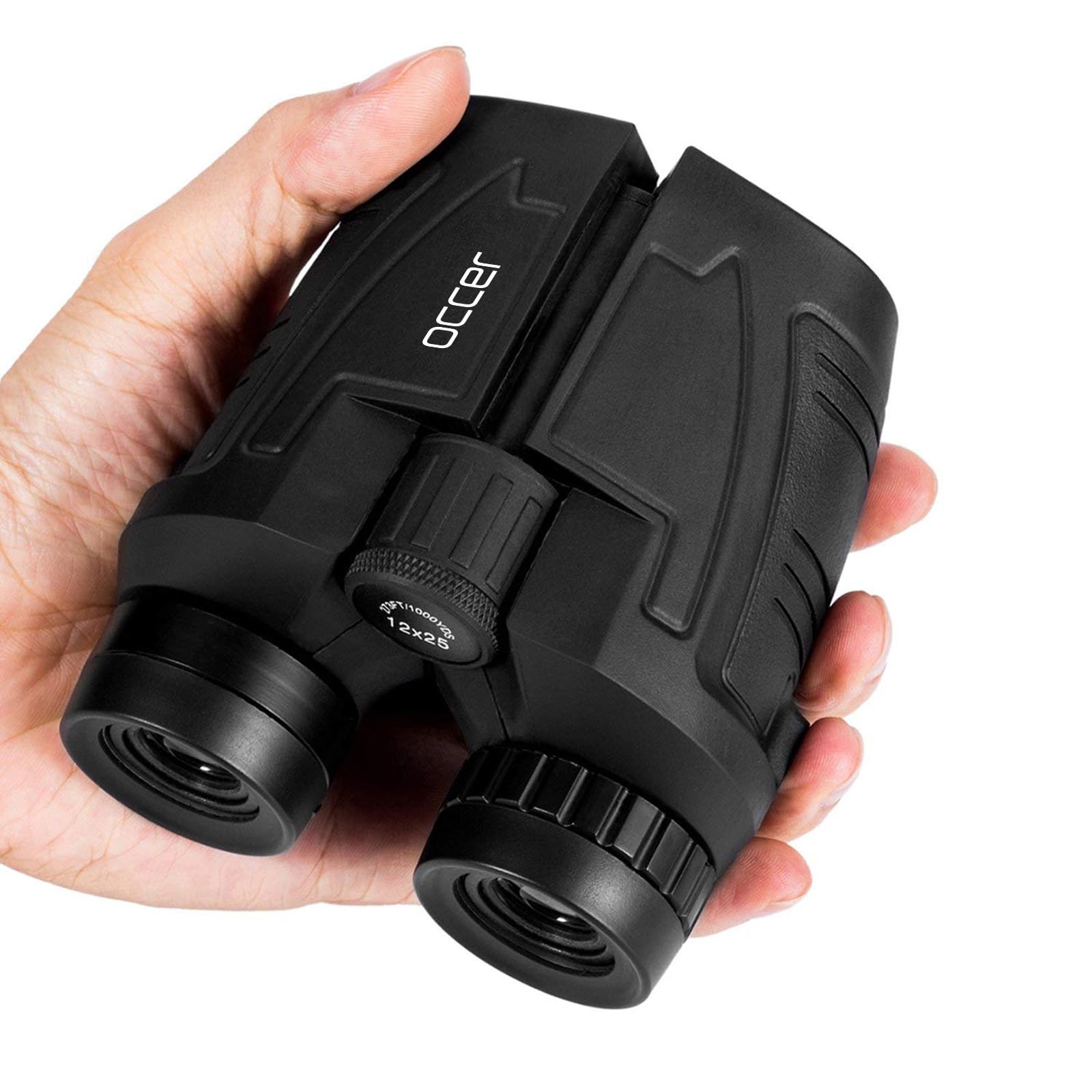 Occer 12x25 Compact Binoculars for Adults and Kids | High Powered, Easy Focus, L