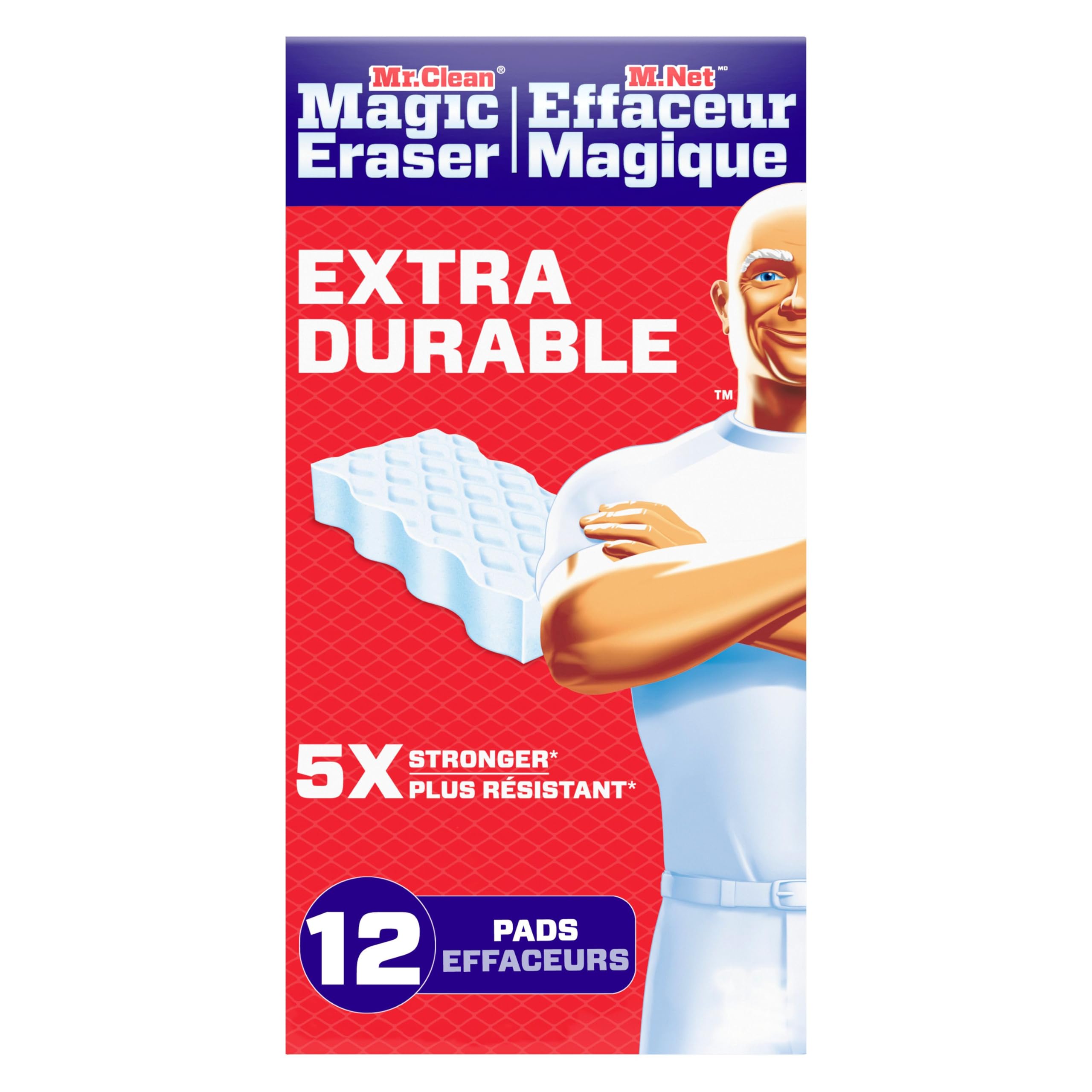 Mr. Clean Magic Eraser Sponge, Extra Durable, All Purpose Cleaner, Cleaning Scru