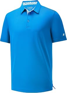 Mens Polo Shirts Short Sleeve Casual Solid Stylish Dry Fit Performance Collared Golf Polo Shirts for Men