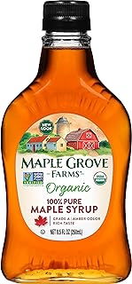 Maple Grove Farms Organic Pure Maple Syrup, Grade A Amber, 8.5 Ounce
