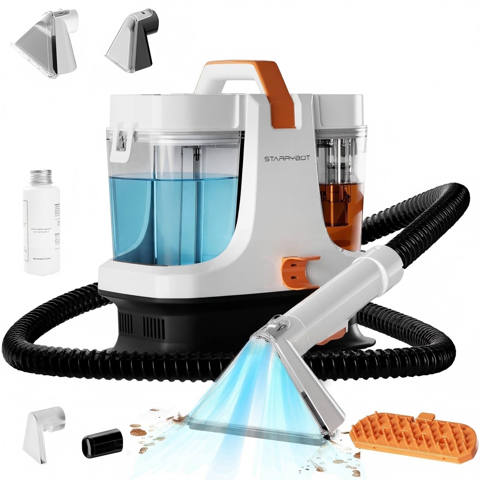 Starrybot Upholstery Cleaner Machine, 18Kpa Pet Stain Extractor(white) | Portabl