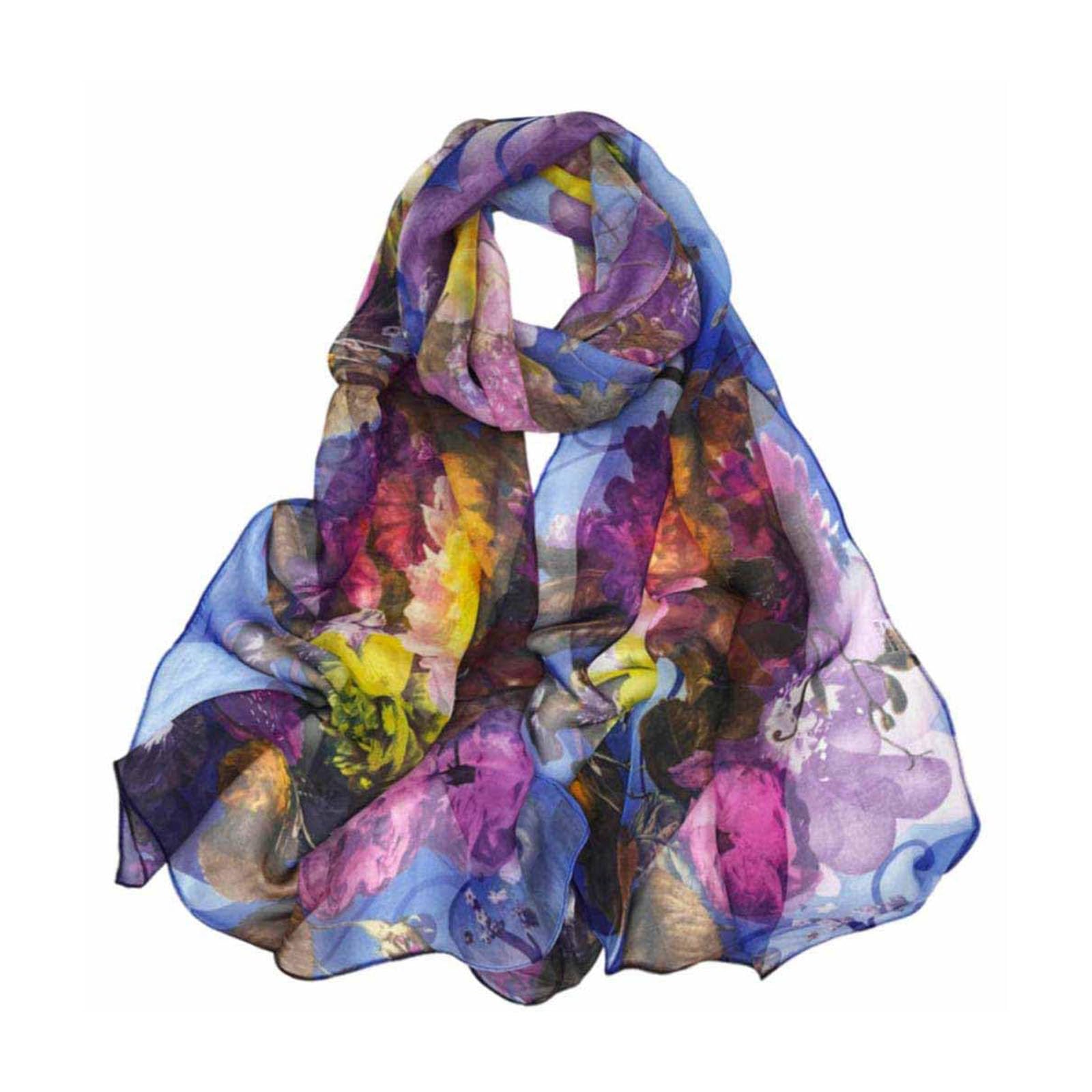 Scarf Women's Lightweight Printed Scarves Summer Flowers Scarf Sun Protection Sc