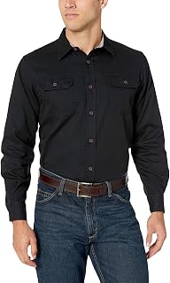 Wrangler Authentics Men's Classic Long Sleeve Shirt in Fabric Button-Down Shirt (Pack of 1)