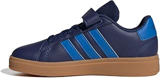 adidas Grand Court 2.0 Shoes Kids, Unisex Tennis Shoes - Children and Youth, Dark Blue Bright Royal Gum10, EU 34 - UK 2