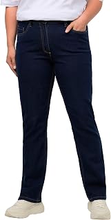 Ulla Popken Ladies Plus Size Plus Size Jeans Mandy Straight Leg Stretch 5 Pocket Shape 702859